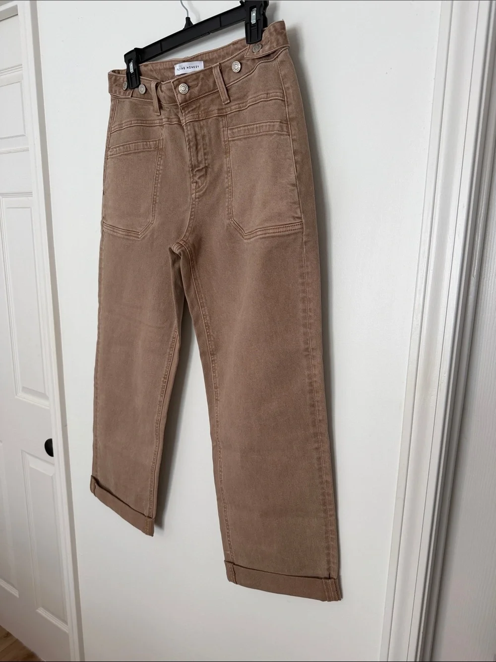 Flying Monkey Carmel High Rise Slim Wide Leg Jeans 28